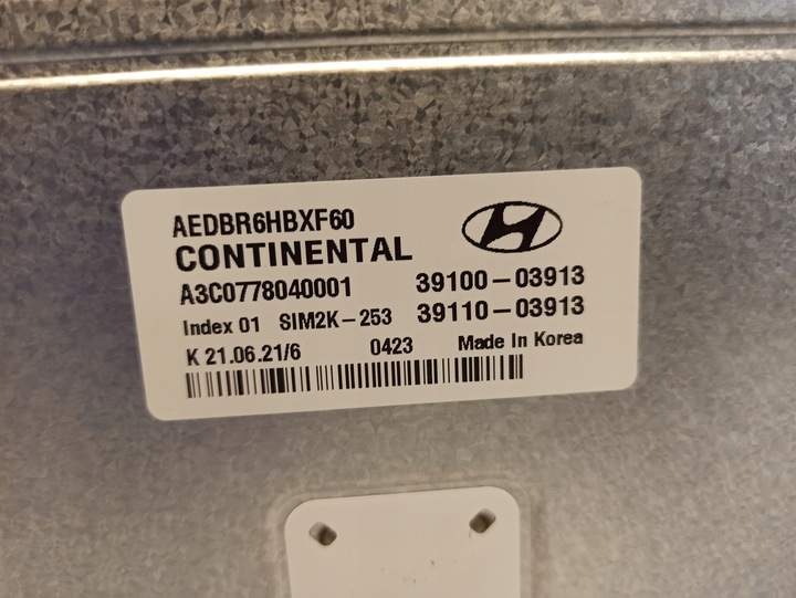фото №6, Комп'ютер двигуна hyundai ioniq 39100-03913