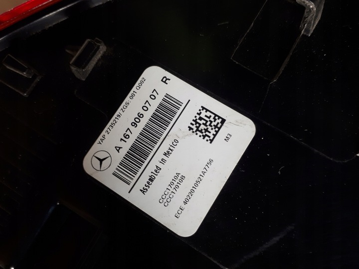фото №12, Mercedes gle a167 w167 лампа задня права w крило oem a1679060707 європа