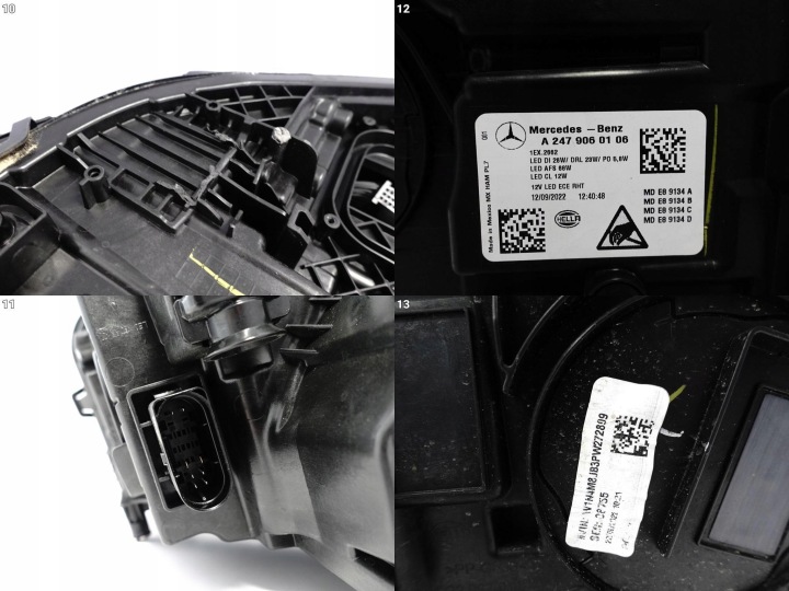 фото №11, Mercedes glb x247 19- полный led multibeam фара левая eu