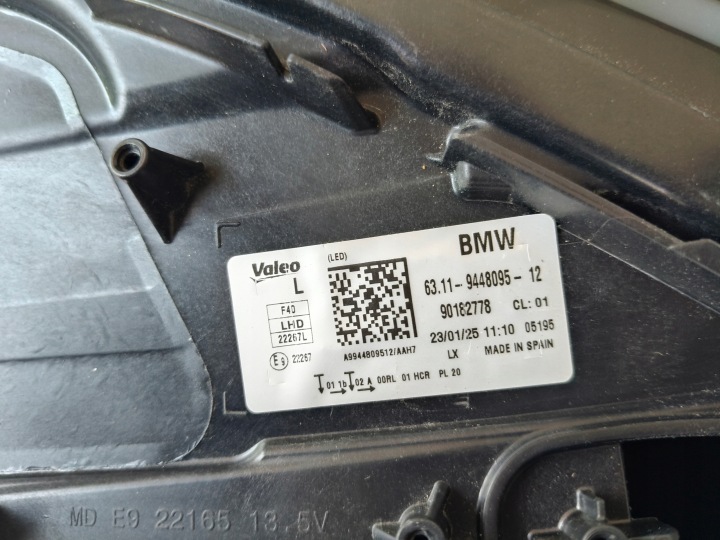 фото №10, Фара ліва фара bmw 1 f40 19- повний led