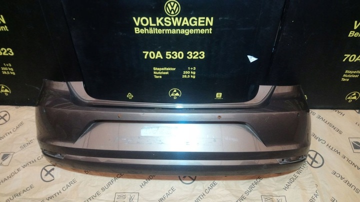 фото №1, Vw polo v 5 6c рестайлінг 14-17 бампер зад pdc hak 6c6807421 коричневий колір