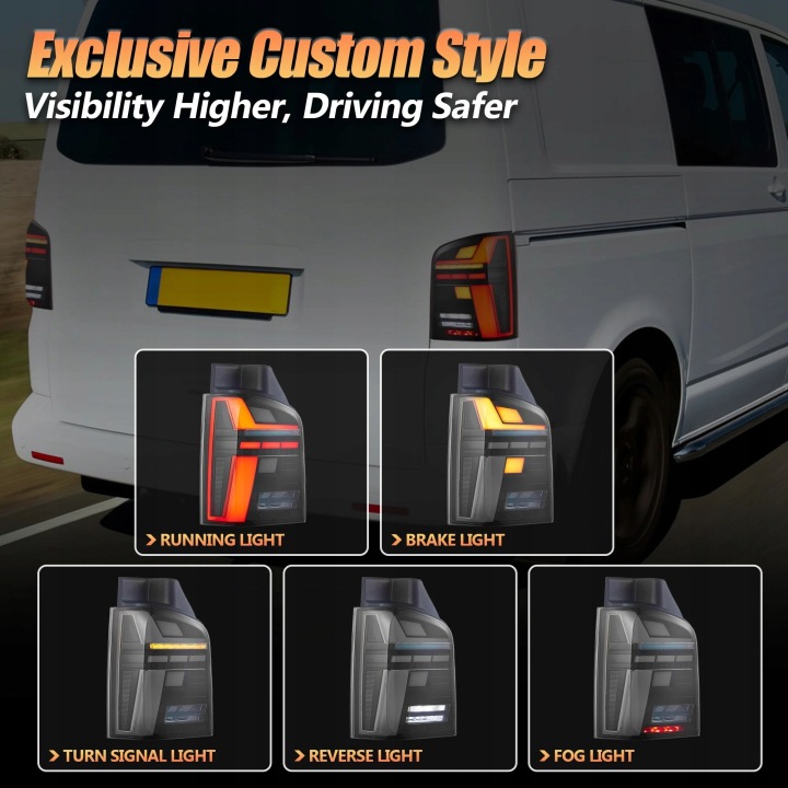 фото №12, Лампы зад l+r led тюнинг t6-look vw t5 transporter multivan caravelle 03-15