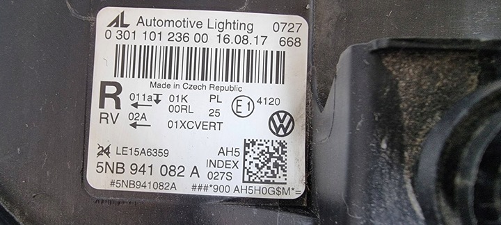 фото №14, Лампа повний led перед ліва права vw tiguan 2 ii 5nn