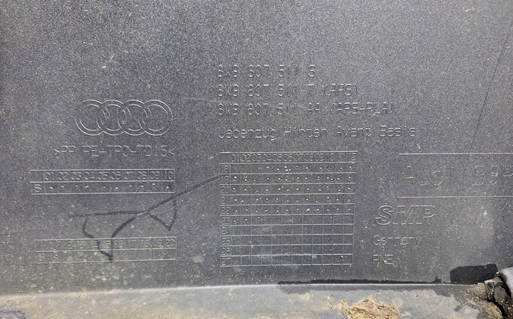 фото №15, Audi a4 b9 рестайлінг s line 8w9 бампер задній зад універсал avant 8w9807511t