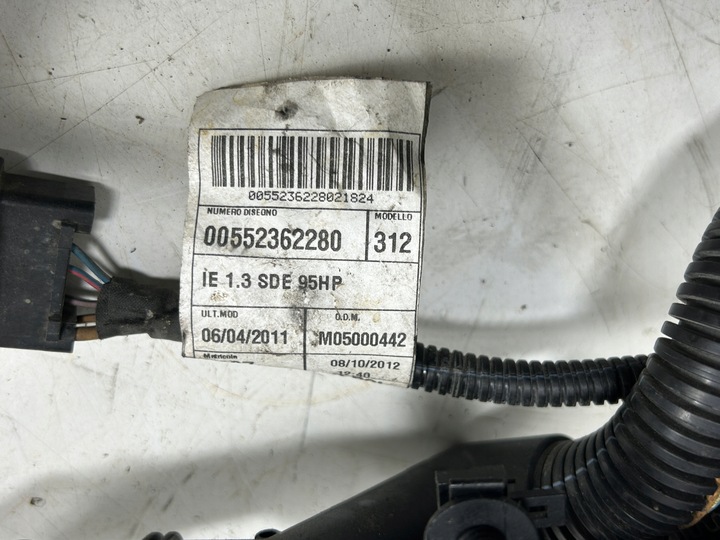 фото №7, Fiat 500 07- 1.3 multijet жгут установка двигателя 55229510 55236228