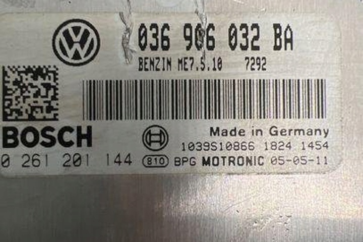фото №4, Комп'ютер двигуна ecu vw golf plus 5m1, 521 036906032ba 1.4l бензин 55kw