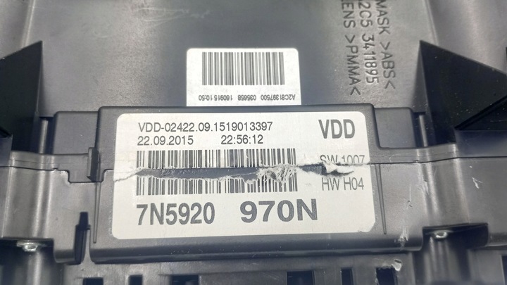 фото №6, Спідометр  прилади vw sharan seat alhambra 7n 2,0tdi 7n5920970n