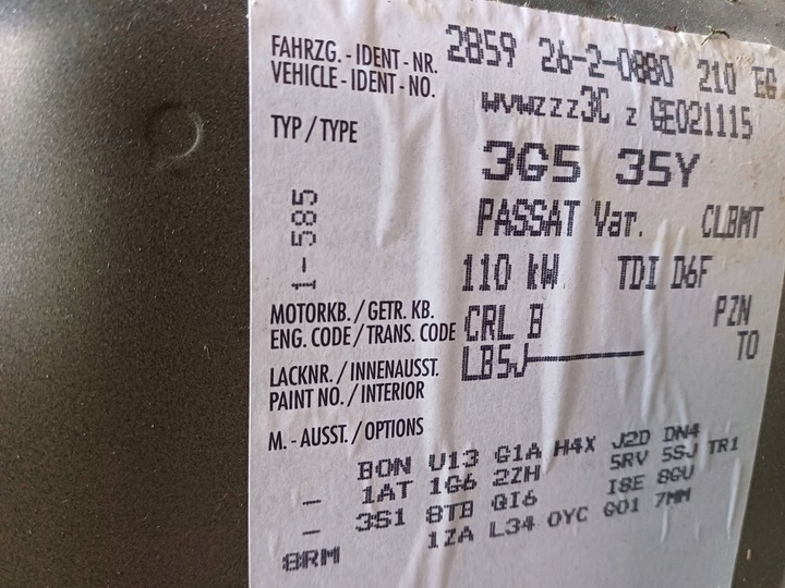 фото №2, Дверь перед передние правые vw passat b8 lb5j