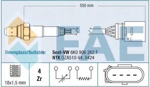 фото №8, Лямбда-зонд fae 77150 036906262f