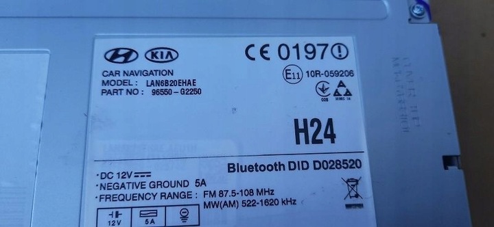 фото №6, Радіо nawigcja hyundai ioniq 96550-g2250