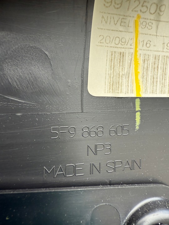 фото №10, Оббивка боковина двері seat leon 3 5f універсал шкіра fr лівий зад задній