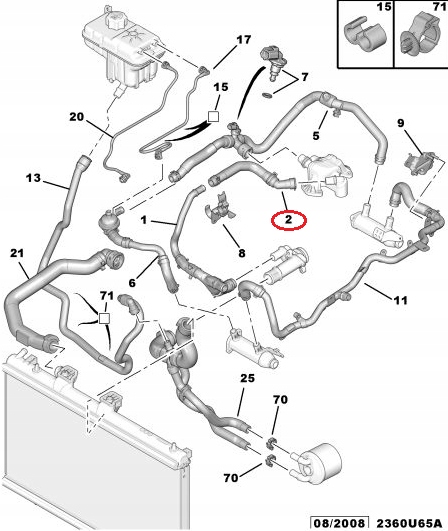 фото №7, Шланг шланг водяний c5 407 607 2.7 3.0 hdi 1351ll новий оригінал