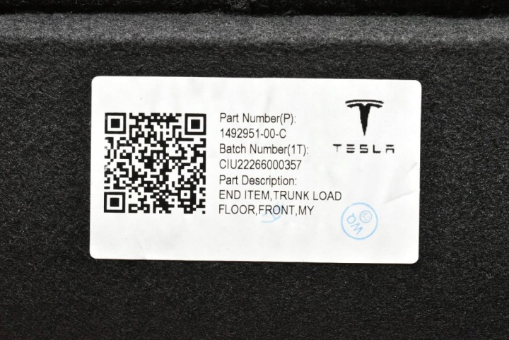 фото №8, Пол багажника 1492951-00-c tesla модель y 20-