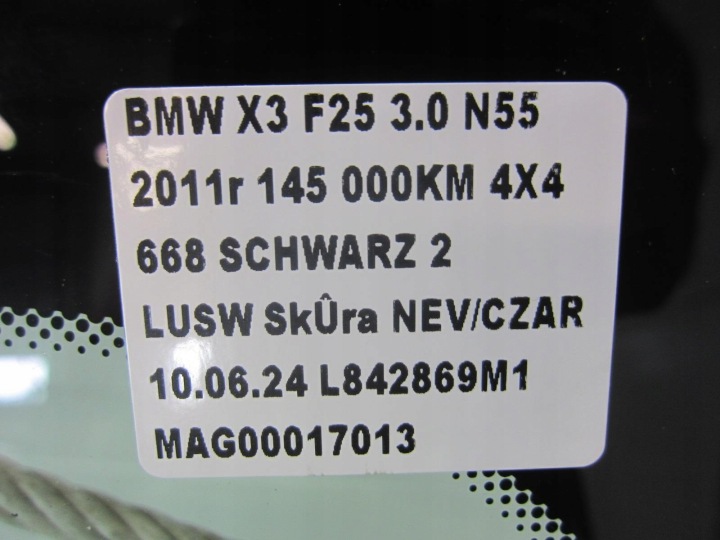 фото №13, Bmw x3 f25 стекло передняя перед лобовое оригинальная 7311298