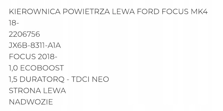 фото №14, Кермо повітря ford focus iv jx6b-8311-a1 jx6b-8310-a1 оригінал нова