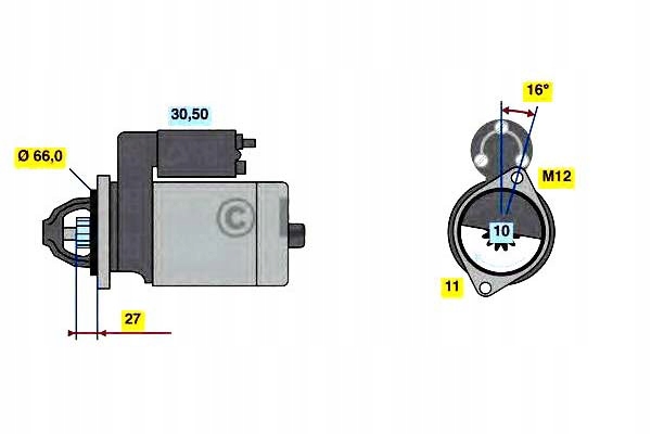 фото №1, Bosch стартер 03l911021c 03l911021h 03l911021 x