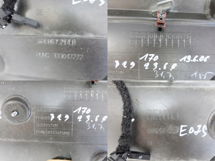 фото №14, Bentley continental flying spur 3w5 06-12 оббивка боковина двері перед r uk