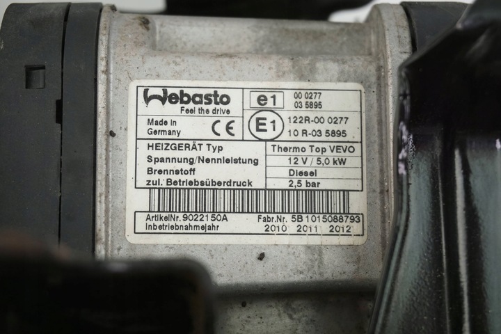 фото №9, Обігрів стояночний вебасто vw caddy touran 1k0815005mf 9022150a