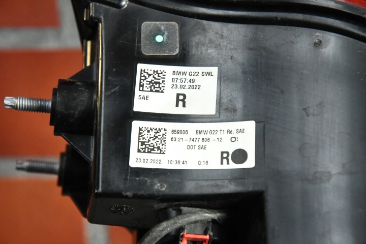 фото №7, Фара правая зад задняя лампы bmw 4 g22 g23 g26 m4 g82 g83 usa sae