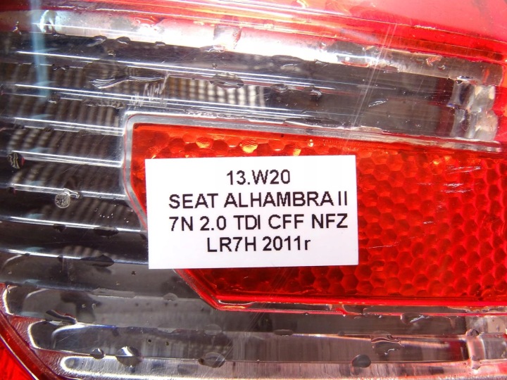 фото №10, Фара левое зад левая задняя 7n5945095g seat alhambra ii 7n