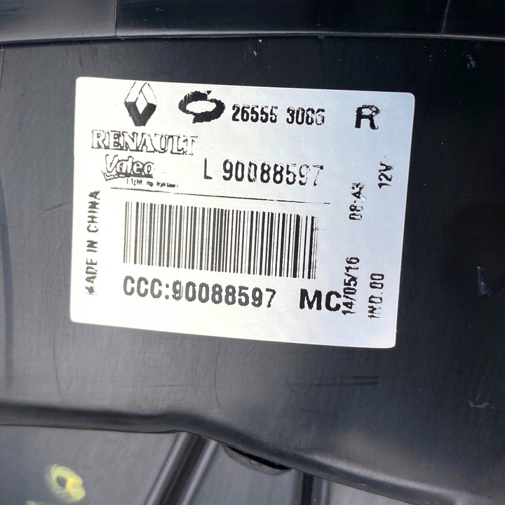 фото №15, Нова оригінальний номер лампа лівий зад кришка renault koleos ii 265553086r