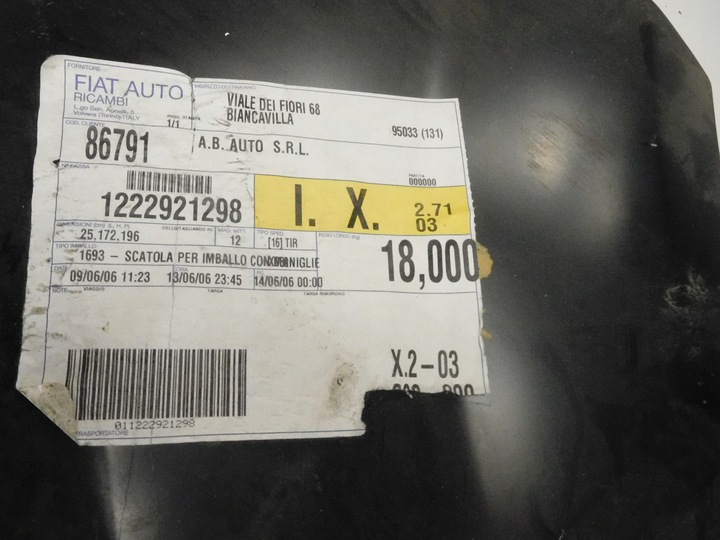 фото №14, Стіна бокова лівий зад fiat punto 71744474