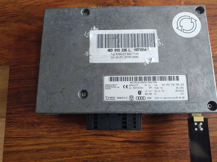 фото №1, Модуль audi оригинальный номер 4e0862335