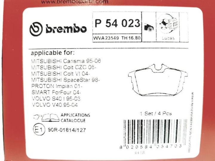фото №15, Гальмівні колодки гальмівні brembo p54023 21861152