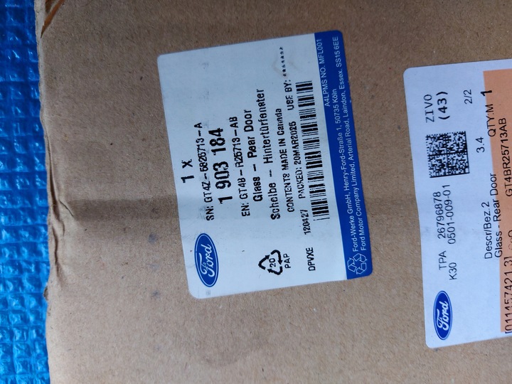фото №4, Стекло дверь задних левых зад ford edge ii 2020 левая новая org 1903184