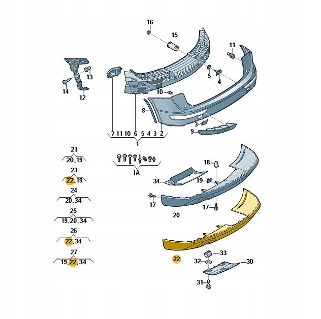 фото №4, Спойлер накладка заднего бампера audi q5 aso оригинал новая