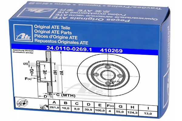 фото №1, Диски тормозные зад do mazda 323 f vi 1.4 1.6 1.9