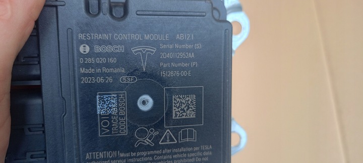 фото №6, Датчик модуль подушок подушка безпеки tesla y 20-24rok 1512876-00-e оригінал