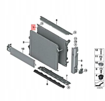 фото №9, Радіатор рідини охолоджуючої bmw 2 cabrio f23 17118482622 оригінальна