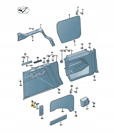фото №5, Ручка открытие бардачка багажник vw audi seat 98 - оригинальный номер 1j0867467 b41