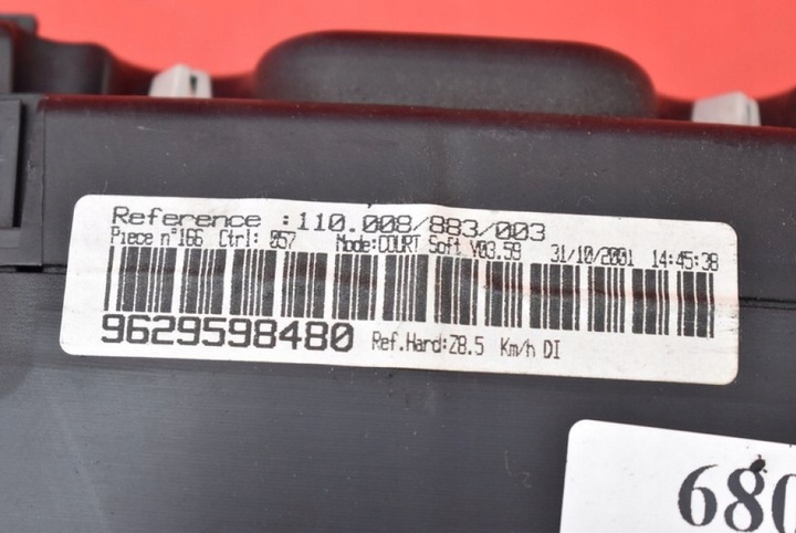 фото №8, Спидометр приборы 9629598480 peugeot 607 2.0 hdi 109 km 99-10