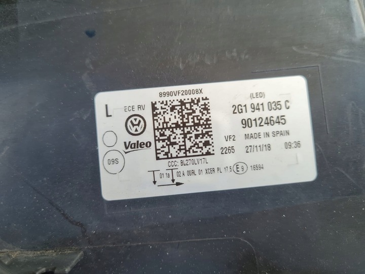 фото №13, Vw polo 2g 2g1 gti лампы перед полный led динамический 2g1941035c 2g1941036c
