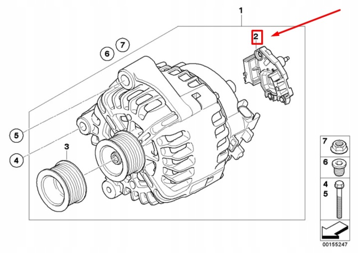 фото №8, Bmw x5 e70 регулятор напруги 12317603775 7603775 оригінальна запчастина