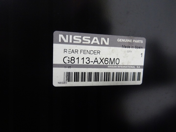 фото №13, Nissan micra k12 3d крыло левый зад новый оригинал g8113-ax6m0
