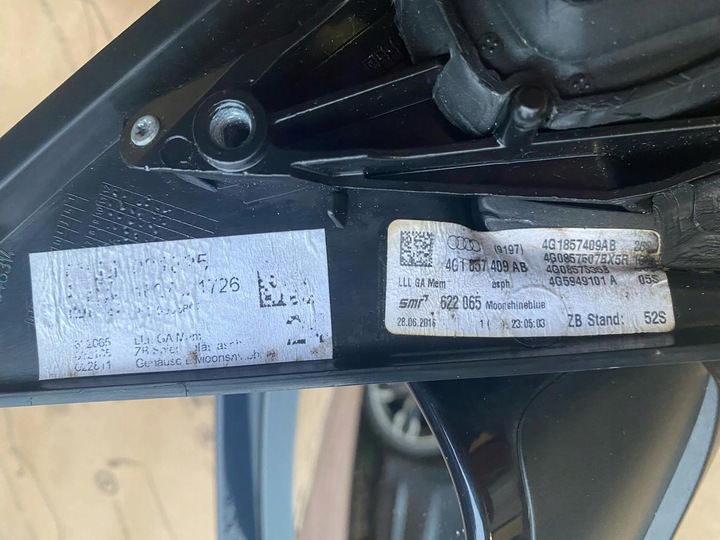 фото №15, Audi a6 c7 4g рестайлінг 2017 дзеркало зовнішній. ліві 12 pin 4g1857409ab lx5r 28km