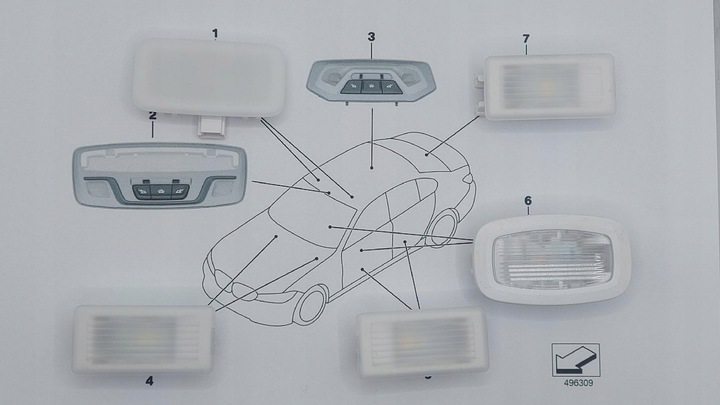 фото №1, Лампа лампочки интерьера bmw оригинал комплект набор