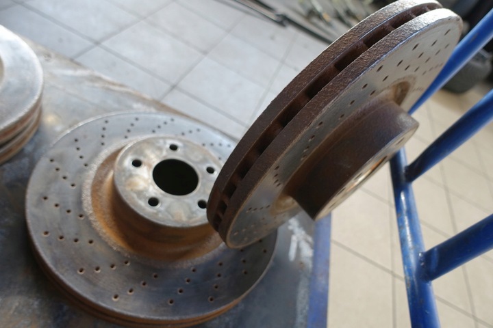 фото №11, Mercedes w220 w215 зажимы тормоза диски 360mm v12 biturb s65 amg s55 cl55