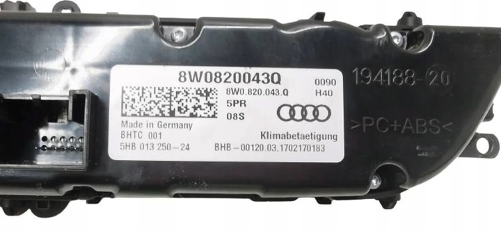 фото №6, Audi a4 s4 b9 панель кондиціонера 8w0820043q