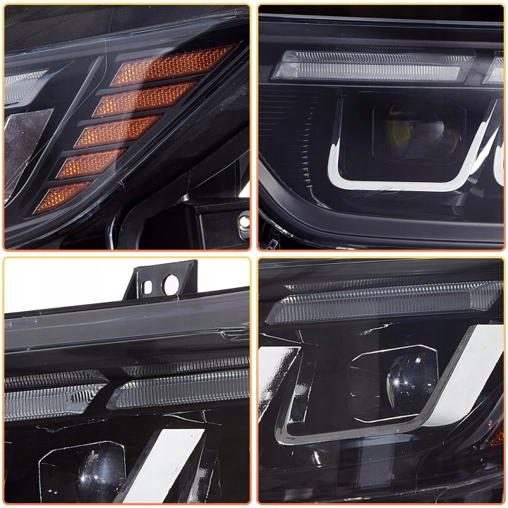фото №12, Фари лампи l+r led тюнінг new 2023 2024 вигляд ford mustang vi 6 15-18