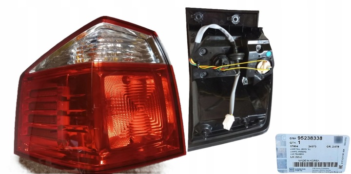 фото №1, Chevrolet orlando лампа зад левая наружная оригинальный номер 95238338