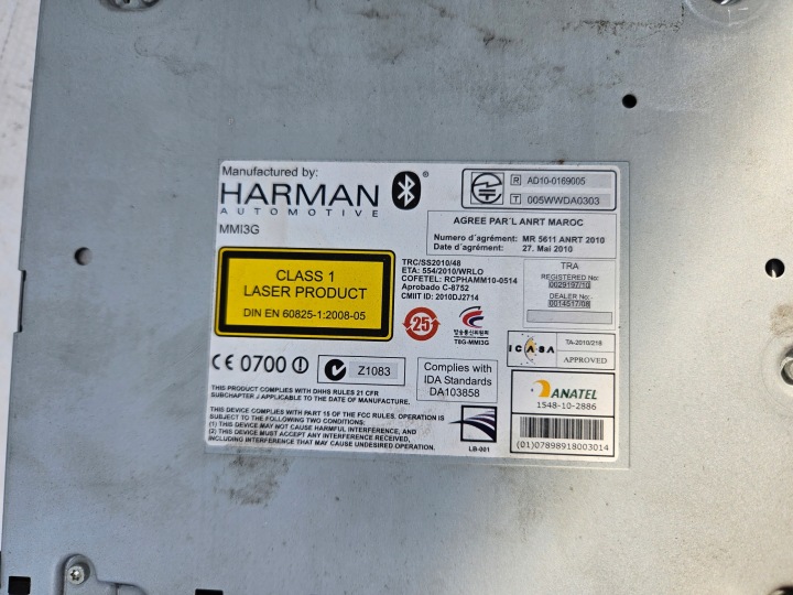 фото №7, Магнітола магнітола зчитувач карт sim sd mmi audi a6 c7 4g a7 ami