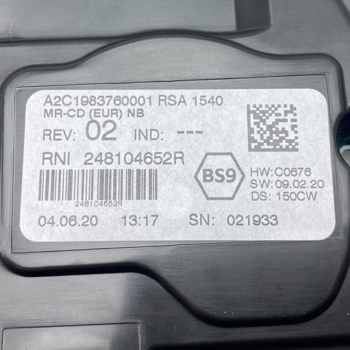 фото №15, Новый оригинальный номер спидометр приборы renault talisman 248104652r