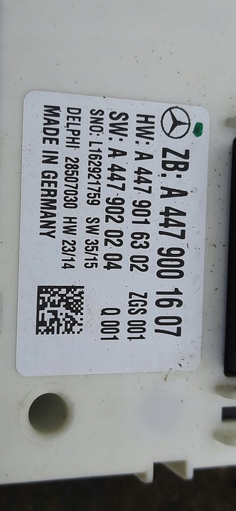 фото №5, Модуль блок управления bsi mercedes vito w447 a4479001607