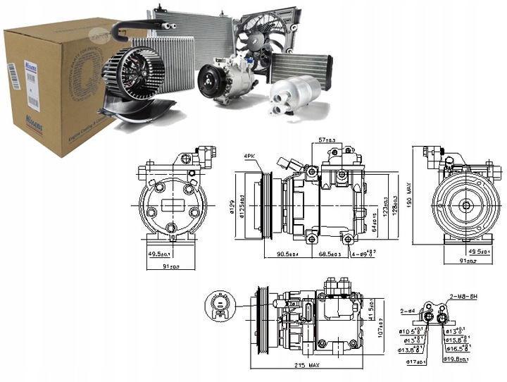 фото №14, Компресор кондиціонера підходить до: hyundai купе ii, elantra iii, matri
