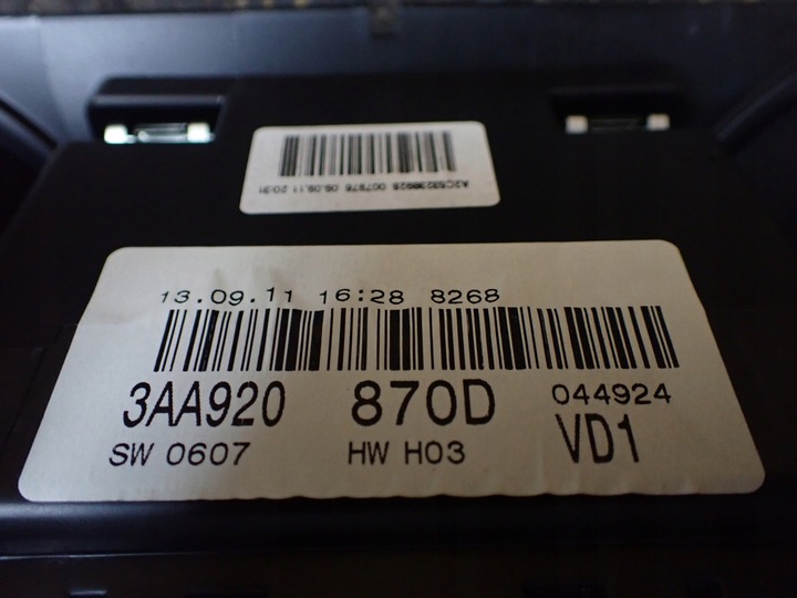 фото №8, Спідометр  прилади vw passat b7 2.0 tdi sedan dsg 3aa920870d 10139