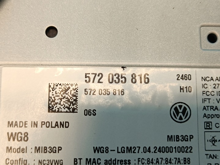 фото №9, Vw golf 8 вариант рестайлинг 1.5 tsi 2024r czytynik навигации mmi mib3 572035816